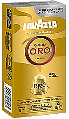 10 קפסולות אלומניום lavazza Qualita Oro 100% arabica חוזק 8 10 קפסולות אלומניום lavazza Qualita Oro 100% arabica חוזק 8