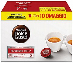 80 קפסולות דולצה גוסטו מקורי Nescafè Dolce Gusto Espresso ROMA 80 קפסולות דולצה גוסטו מקורי Nescafè Dolce Gusto Espresso ROMA