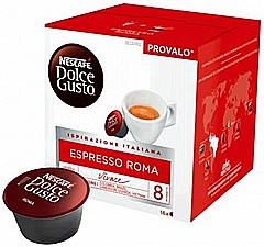 16 קפסולות מקורי דולצה גוסטו Dolce Gusto Nescafe Espresso Roma חוזק 13 16 קפסולות מקורי דולצה גוסטו Dolce Gusto Nescafe Espresso Roma חוזק 13