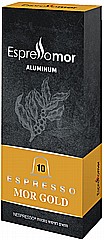 10 קפסולות אלומניום espressomor Mor GOLD חוזק 10 10 קפסולות אלומניום espressomor Mor GOLD חוזק 10