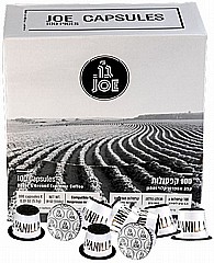 100 קפסולות תערובת וניל cafe joe חוזק 7 100 קפסולות תערובת וניל cafe joe חוזק 7