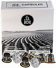 100 קפסולות תערובת ג'ו cafe joe Extra Strong חוזק 11 100 קפסולות תערובת ג'ו cafe joe Extra Strong חוזק 11