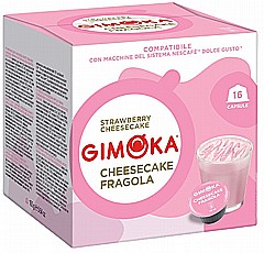 16 קפסולות איטלקיות תואמות דולצה גוסטו gimoka Cheesecake Fragola Dolce Gusto 16 קפסולות איטלקיות תואמות דולצה גוסטו gimoka Cheesecake Fragola Dolce Gusto