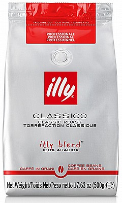 500 גרם פולי קפה illy classico 100%arabica