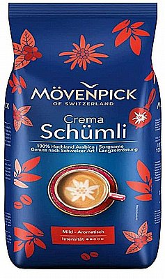 1 פולי קפה Movenpick Crema Schumli Coffee 100% ARABICA חוזק 4