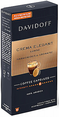 10 ��������� ������ ������ DAVIDOFF Crema Elegant 100% arabica  ���� 6/12