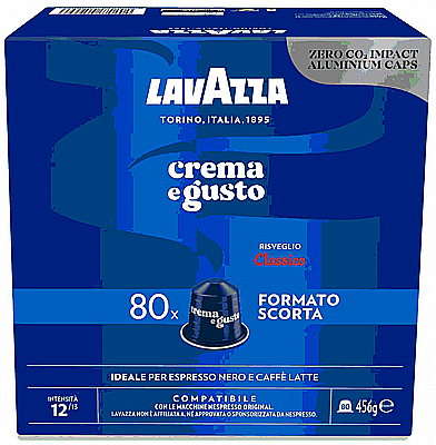 ����� ������ �� 80 ������� �������� ���� ������ lavazza Crema e Gusto classico ���� 12 JUMBO