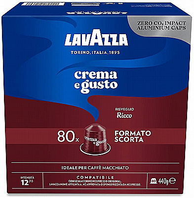 ����� ������ �� 80 ������� �������� ���� ������ lavazza Crema e Gusto Ricco ���� 12 JUMBO