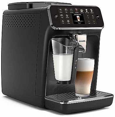 מכונת קפה אוטומטיות Philips 4400 LatteGo - EP4441/50 צבע שחור מלא 12 סוגי משקאות כולל 2 קילו קפה מתנה