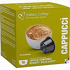 16 קפסולות איטלקיות תואמות דולצה גוסטו Italian Coffee Dolce Gusto Cappuccino (cappucci) 16 קפסולות איטלקיות תואמות דולצה גוסטו Italian Coffee Dolce Gusto Cappuccino (cappucci)