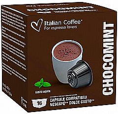16 קפסולות איטלקיות תואמות דולצה גוסטו Italian Coffee Chocomint 16 קפסולות איטלקיות תואמות דולצה גוסטו Italian Coffee Chocomint