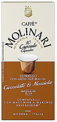 10 ������� ���� ������ Caffe Molinari Espresso Cioccolato & Nocciola ���� 9/10
