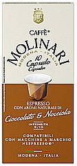 10 קפסולות תואם נספרסו Caffe Molinari Espresso Cioccolato & Nocciola חוזק 9/10 10 קפסולות תואם נספרסו Caffe Molinari Espresso Cioccolato & Nocciola חוזק 9/10