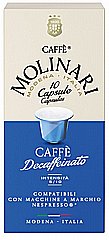 10 קפסולות תואם נספרסו נטול קפאין Caffe Molinari Caffe Decaffeinato חוזק 8/10 10 קפסולות תואם נספרסו נטול קפאין Caffe Molinari Caffe Decaffeinato חוזק 8/10