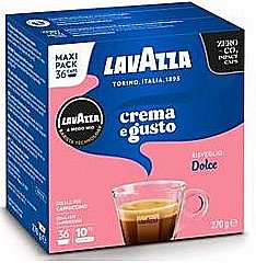 36 קפסולות לוואצה מודו מיו lavazza Crema e Gusto DOLCE Amodo-Mio מקוריות חוזק 10/13 36 קפסולות לוואצה מודו מיו lavazza Crema e Gusto DOLCE Amodo-Mio מקוריות חוזק 10/13