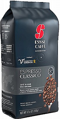 500 גרם פולי קפה essse caffe Espresso Espresso Classico חוזק 8