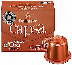 10 קפסולות אלומיניום תואמות נספרסו Dallmayr Capsa Crema d’Oro Intensa חוזק 9 10 קפסולות אלומיניום תואמות נספרסו Dallmayr Capsa Crema d’Oro Intensa חוזק 9