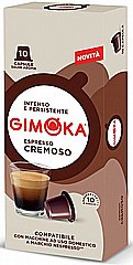 10 קפסולות Gimoka EspressoCremoso (מתאימות ל־Nespresso) – חוזק 10 מתוך 13 10 קפסולות Gimoka EspressoCremoso (מתאימות ל־Nespresso) – חוזק 10 מתוך 13