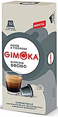 10 קפסולות Gimoka Espresso Deciso (מתאימות ל־Nespresso) – חוזק 12 מתוך 13 10 קפסולות Gimoka Espresso Deciso (מתאימות ל־Nespresso) – חוזק 12 מתוך 13