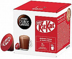 16 קפסולות מקורי דולצה גוסטו Dolce Gusto Nescafe Kit Kat 16 קפסולות מקורי דולצה גוסטו Dolce Gusto Nescafe Kit Kat