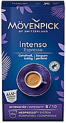 10 קפסולות אלומיניום תואמות נספרסו – Movenpick Intenso Espresso – חוזק 8 מתוך 10 10 קפסולות אלומיניום תואמות נספרסו – Movenpick Intenso Espresso – חוזק 8 מתוך 10