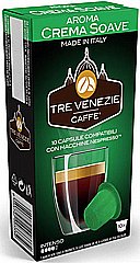 10 קפסולות תואם נספרסו תוצרת איטליה Tre Venezie Crema Soave Intenso חוזק 4/5 10 קפסולות תואם נספרסו תוצרת איטליה Tre Venezie Crema Soave Intenso חוזק 4/5