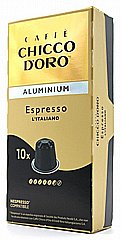 10 קפסולות אלומיניום תואם נספרסו Caffè Chicco d’Oro Espresso L’Italiano חוזק 10 10 קפסולות אלומיניום תואם נספרסו Caffè Chicco d’Oro Espresso L’Italiano חוזק 10