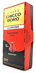 10 קפסולות אלומיניום תואם נספרסו Caffè Chicco dOro CEspresso Forte חוזק 12 10 קפסולות אלומיניום תואם נספרסו Caffè Chicco dOro CEspresso Forte חוזק 12