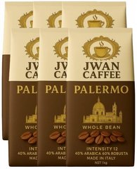 6 ק"ג פולי קפה Jwan Caffee Palermo 40% arabica חוזק 12 6 ק"ג פולי קפה Jwan Caffee Palermo 40% arabica חוזק 12