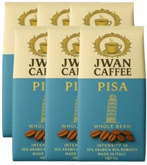6 ק"ג פולי קפה Jwan Caffee Pisa 10% arabica חוזק 14 6 ק"ג פולי קפה Jwan Caffee Pisa 10% arabica חוזק 14
