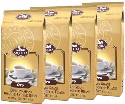 4 �"� ���� ��� Saquella Espresso ORO Coffee Beans 
