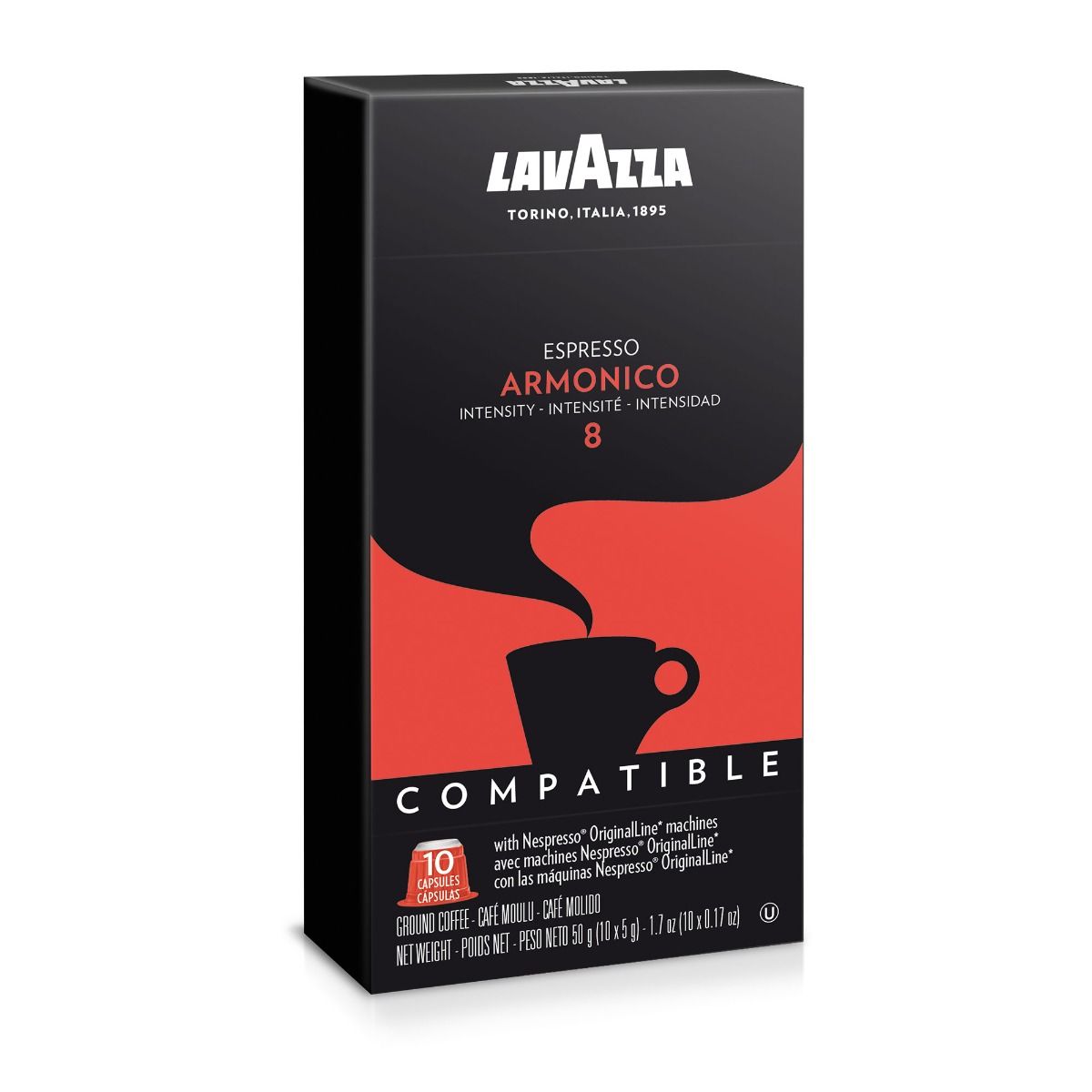 100 קפסולות לוואצה תואם נספרסו Lavazza 