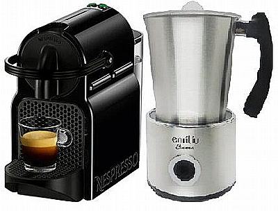 מכונת אספרסו inissia nespresso c40 + מקציף חלב חשמלי EMILIO