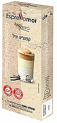 10 קפסולות קפה espressomor קפוצי'נו וניל למכונות נספרסו 10 קפסולות קפה espressomor קפוצי'נו וניל למכונות נספרסו