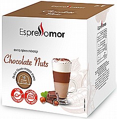 16 קפסולות תואמות דולצה גוסטו שוקולד ואגוזים espresso mor dolce gusto 16 קפסולות תואמות דולצה גוסטו שוקולד ואגוזים espresso mor dolce gusto