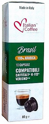 10 ������� ����� ������ ����� ������ Italian Coffee Brasil 100%  Arabica