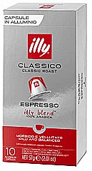 10 קפסולות אילי תואם נספרסו אלומניום illy classico espresso 100% arabica 10 קפסולות אילי תואם נספרסו אלומניום illy classico espresso 100% arabica