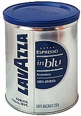 250 גרם קפה טחון Lavazza in Blu AROMATICO 100 ARABICA בפחית 250 גרם קפה טחון Lavazza in Blu AROMATICO 100 ARABICA בפחית
