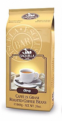פולי קפה Saquella Espresso ORO Coffee Beans 1Kg