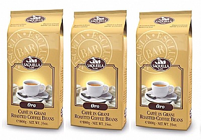 פולי קפה Saquella Espresso ORO Coffee Beans 3Kg